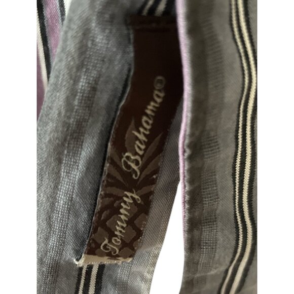 Vtg Tommy Bahama Men’s XXL Striped Shirt – Silk Blend Button Down, Gray Purple B - Picture 6 of 6
